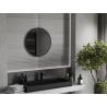 Mexen Loft oglindă baie rotundă 60 cm, ramă neagră - 9850-060-060-000-70