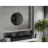 Mexen Loft oglindă de baie rotundă 65 cm, ramă neagră - 9850-065-065-000-70