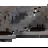 Oglindă baie rotundă Mexen Loft 65 cm, ramă neagră - 9850-065-065-000-70