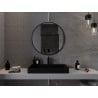 Mexen Loft fürdőszobai kerek tükör 85 cm, fekete keret - 9850-085-085-000-70