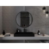 Mexen Loft oglindă baie rotundă 85 cm, ramă neagră - 9850-085-085-000-70