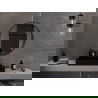 Oglindă baie rotundă Mexen Loft 85 cm, ramă neagră - 9850-085-085-000-70