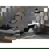 Oglindă baie rotundă Mexen Loft 85 cm, ramă neagră - 9850-085-085-000-70