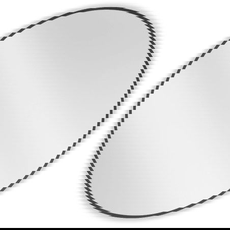 Mexen Loft oglindă de baie rotundă 90 cm, ramă neagră - 9850-090-090-000-70