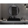 Mexen Loft kerek fürdőszobai tükör 90 cm, fekete keret - 9850-090-090-000-70