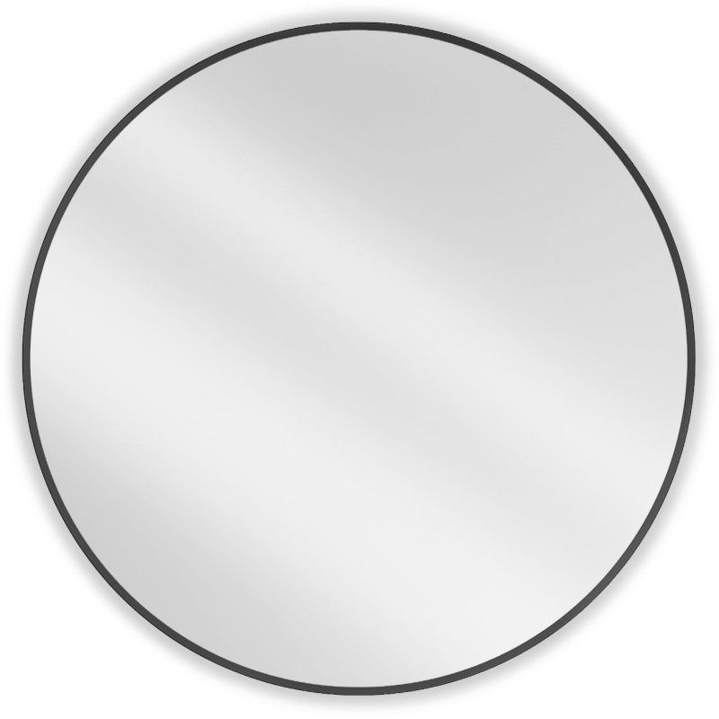 Oglindă baie Mexen Loft rotundă 95 cm, ramă neagră - 9850-095-095-000-70