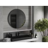 Mexen Loft 95 cm-es kerek fürdőszobai tükör, fekete keret - 9850-095-095-000-70