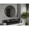 Mexen Loft kerek fürdőszobai tükör 95 cm, fekete keret - 9850-095-095-000-70