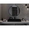 Mexen Loft 95 cm-es kerek fürdőszobai tükör, fekete keret - 9850-095-095-000-70