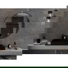 Oglindă baie Mexen Loft rotundă 95 cm, ramă neagră - 9850-095-095-000-70