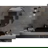 Mexen Loft oglindă baie rotundă 100 cm, cadru negru - 9850-100-100-000-70