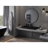 Mexen Loft oglindă baie rotundă 100 cm, cadru negru - 9850-100-100-000-70