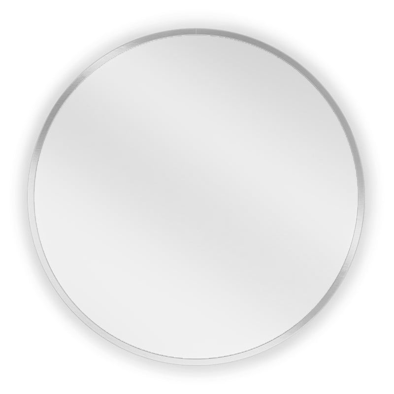 Oglindă de baie rotundă Mexen Loft 30 cm, ramă inox - 9850-030-030-000-10