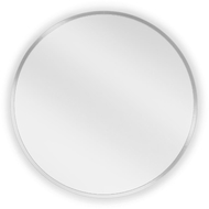 Mexen Loft kör alakú fürdőszobai tükör 50 cm, inox keret - 9850-050-050-000-10
