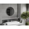 Mexen Loft kerek fürdőszobai tükör 70 cm, inox keret - 9850-070-070-000-10