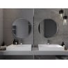 Mexen Loft oglindă de baie rotundă 70 cm, ramă inox - 9850-070-070-000-10