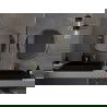 Mexen Loft kerek fürdőszobai tükör 75 cm, arany keret - 9850-075-075-000-50