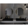 Mexen Loft Oglindă de baie rotundă de 75 cm, ramă aurie periată - 9850-075-075-000-50