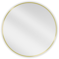 Oglindă de baie rotundă Mexen Loft 70 cm, ramă aurie - 9850-070-070-000-50
