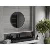 Mexen Loft oglindă baie rotundă 70 cm, ramă neagră - 9850-070-070-000-70