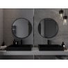 Mexen Loft oglindă rotundă de baie 75 cm, ramă neagră - 9850-075-075-000-70