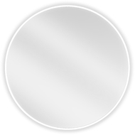 Oglindă de baie Mexen Loft rotundă 70 cm, ramă albă - 9850-070-070-000-20