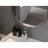 Mexen Loft oglindă de baie rotundă 90 cm, ramă inox - 9850-090-090-000-10
