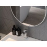 Mexen Loft oglindă rotundă pentru baie 100 cm, ramă albă - 9850-100-100-000-20