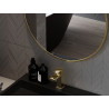 Mexen Loft oglindă de baie rotundă 30 cm, ramă aurie periată - 9850-030-030-000-50