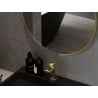 Mexen Loft kerek fürdőszobai tükör 40 cm, arany keret - 9850-040-040-000-50