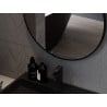 Mexen Loft oglindă rotundă de baie 75 cm, ramă neagră - 9850-075-075-000-70