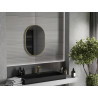 Mexen Loft ovális fürdőszobai tükör 70 x 50 cm, arany keretben - 9851-070-050-000-50