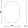 Mexen Loft oglindă pentru baie ovală 70 x 50 cm, cadru auriu - 9851-070-050-000-50