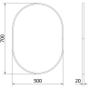 Oglindă baie ovală Mexen Loft 70 x 50 cm, ramă neagră - 9851-070-050-000-70