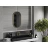 Mexen Loft oglindă de baie ovală 75 x 40 cm, ramă aurie - 9851-075-040-000-50