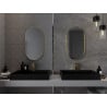 Mexen Loft oglindă baie ovală 75 x 40 cm, ramă aurie - 9851-075-040-000-50