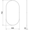 Mexen Loft oglindă de baie ovală 75 x 40 cm, ramă aurie periată - 9851-075-040-000-50