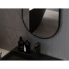 Mexen Loft ovális fürdőszobai tükör 75 x 40 cm, fekete keret - 9851-075-040-000-70