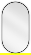 Oglindă Mexen Loft baie ovală 75 x 40 cm, ramă neagră - 9851-075-040-000-70