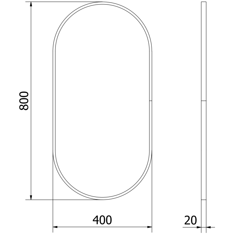 Mexen Loft ovális fürdőszobai tükör 80 x 40 cm, arany keret - 9851-080-040-000-50