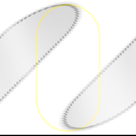 Mexen Loft ovális fürdőszobai tükör 80 x 40 cm, arany keret - 9851-080-040-000-50