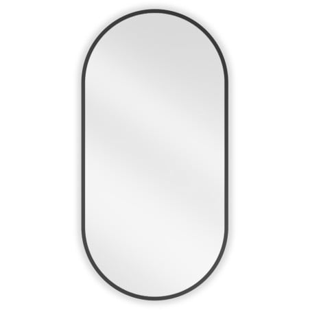 Mexen Loft ovális fürdőszobai tükör 80 x 40 cm, fekete keret - 9851-080-040-000-70