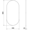 Oglindă pentru baie Mexen Loft, ovală, 80 x 40 cm, ramă neagră - 9851-080-040-000-70