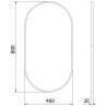 Mexen Loft oglindă baie ovală 80 x 45 cm, ramă aurie - 9851-080-045-000-50