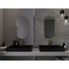 Mexen Loft oglindă de baie ovală 80 x 45 cm, ramă aurie - 9851-080-045-000-50