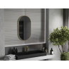 Mexen Loft oglindă de baie ovală 80 x 45 cm, ramă aurie - 9851-080-045-000-50