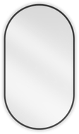 Mexen Loft 80 x 45 cm-es ovális fürdőszobai tükör, fekete keret - 9851-080-045-000-70
