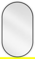 Mexen Loft ovális fürdőszobai tükör 80 x 45 cm, fekete keret - 9851-080-045-000-70