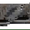 Mexen Loft oglindă de baie ovală 80 x 45 cm, ramă neagră - 9851-080-045-000-70