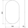 Mexen Loft oglindă de baie ovală 85 x 50 cm, ramă neagră - 9851-085-050-000-70